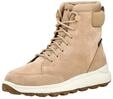 Schn&uuml;rstiefelette GEOX "Geox Stiefelette Leder/Textil", Damen, Gr. 37, Textil, beige