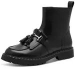 Stiefelette TAMARIS, Damen, Gr. 37, Synthetik Textil, schwarz, Glattleder,