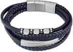 Armband LOTUS "Iron Road", blau (blau, edelstahlfarben, schwarz), Armb&auml;nder,...