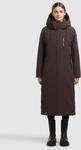 Wintermantel KHUJO "LOFI4", Damen, Gr. XS, braun (moody plum), Web, 100% Polyester,