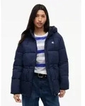 Tommy Jeans Steppjacke "TJW HOODED MIDI PUFFER JACKET" mit Kapuze Kunstfaser