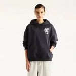 Kapuzensweatshirt NEW BALANCE "PRESSED FLOWERS HOODIE", Damen, Gr. XXL, blau (schwarz
