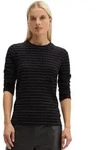 Langarmshirt MARC O'POLO "aus weichem Slub-Jersey", Damen, Gr. XXS, schwarz