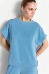 T-Shirt RICHROYAL, Damen, Gr. S, blau (sailor sky), Single Jersey, Obermaterial: 52%