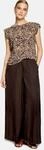 Kurzarmshirt ZERO "Damen mit Animalprint", Damen, Gr. 44, beige (beige, braun),