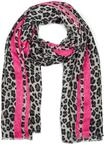 styleBREAKER Schal "Weicher Schal mit Leoparden Print und Streifen" 1 Stk.