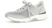 Keilsneaker GABOR, Damen, Gr. 36, Textil, grau (hellgrau), Textil, Veloursleder,