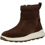 Stiefelette GEOX "Geox Stiefelette Veloursleder/Textil", Damen, Gr. 37, Textil, braun