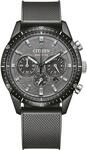 Chronograph CITIZEN, schwarz (schwarz, grau), Armbanduhren, Herren, schwarz,