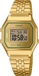 Chronograph CASIO VINTAGE, gold (goldfarben, gr&uuml;n, gelbgoldfarben), Armbanduhren,