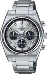 Chronograph CASIO EDIFICE, silber (grau, silberfarben, silberfarben), Armbanduhren,