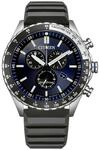 Chronograph CITIZEN "Eco-Drive Sports Chrono", schwarz, dunkelblau, blau,