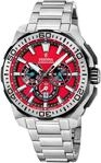 Chronograph FESTINA "Chrono Bike 2025", silber (silberfarben, rot, rot),