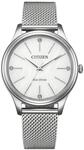 Solaruhr CITIZEN "Elegance / Mesh", silber (silberfarben, wei&szlig;), Armbanduhren,