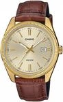 Quarzuhr, braun (braun, champagnerfarben, champagnerfarben), CASIO TIMELESS