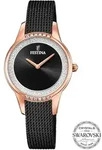 Quarzuhr FESTINA "Mademoiselle", rosa (schwarz, schwarz), Armbanduhren, Damen,