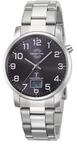 Funkuhr MASTER TIME "Basic", silber (silberfarben, schwarz, schwarz), Armbanduhren,