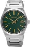 Quarzuhr SEIKO, silber (silberfarben, gr&uuml;n, gr&uuml;n), Armbanduhren, Herren,