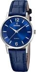 Quarzuhr FESTINA, blau (blau, blau), Armbanduhren, Damen, silberfarben, Quarzuhr,