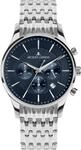 Chronograph JACQUES LEMANS "London", silber (silberfarben, blau, blau), Armbanduhren,