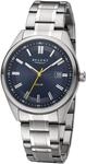 Solaruhr REGENT, blau (edelstahlfarben, blau, blau), Armbanduhren, Herren,