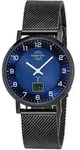 Funkuhr MASTER TIME "Advanced", schwarz (schwarz, dunkelblau, dunkelblau),
