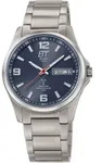 Funkuhr ETT "Everest", silber (titanfarben, blau, blau), Armbanduhren, Herren,