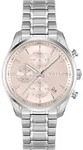 Multifunktionsuhr BOSS "GRAND TOUR LADIES", silber (silberfarben, rosa, rosa),