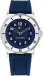 Quarzuhr TOMMY HILFIGER "KIDS", blau (blau, dunkelblau), Armbanduhren, Kinder,