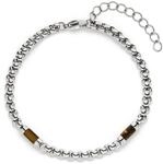Armband S.OLIVER "Schmuck Geschenk Edelstahl Basic Stones", silber (edelstahlfarben,