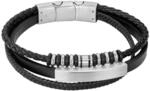 Armband LOTUS "Iron Road", schwarz (schwarz, edelstahlfarben), Armb&auml;nder,...
