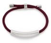 Armband S.OLIVER "Schmuck Geschenk Edelstahl Rope", rot (edelstahlfarben, burgund),