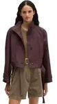 Outdoorjacke MARC O'POLO "aus Cotton-Nylon-Mix", Damen, Gr. 36, schwarz cherry,