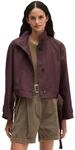 Outdoorjacke MARC O'POLO "aus Cotton-Nylon-Mix", Damen, Gr. 36, schwarz cherry,