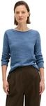 Strickpullover MARC O'POLO "aus Leinen-Baumwolle-Mix", Damen, Gr. S, blau (provincial