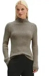 Stehkragenpullover MARC O'POLO "aus Heavy Weight Cotton", Damen, Gr. XXS, beige