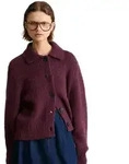 Cardigan MARC O'POLO DENIM "aus weichem Schurwolle-Mix", Damen, Gr. XXS, lila