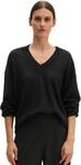 Strickpullover MARC O'POLO "aus softem Schurwolle-Mix", Damen, Gr. XXS, schwarz,