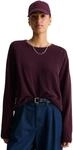 Strickpullover MARC O'POLO DENIM "aus Boucl&eacute;-Garn", Damen, Gr. XS, lila (mahagony