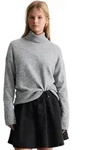 Strickpullover MARC O'POLO DENIM "aus softem Schurwolle-Mix", Damen, Gr. XS, grau