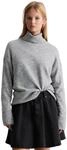 Strickpullover MARC O'POLO DENIM "aus softem Schurwolle-Mix", Damen, Gr. XS, grau