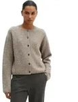 Cardigan MARC O'POLO "aus Schurwolle-Mix", Damen, Gr. XXS, beige (schwarz beige),