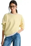 Sweatshirt MARC O'POLO DENIM "aus softer Bio-Baumwolle", Damen, Gr. XXS, gelb (paris