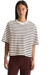 T-Shirt MARC O'POLO "aus Light Sweat", Damen, Gr. XS, wei&szlig; (dunkelrot),