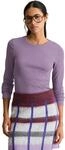 Langarmshirt MARC O'POLO DENIM "aus softem Ripp-Jersey", Damen, Gr. XS, lila (lumi