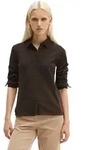 Langarm-Poloshirt MARC O'POLO "aus gebrushtem Single Jersey", Damen, Gr. XS, braun