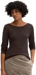 Langarmshirt MARC O'POLO "aus Organic Cotton-Qualit&auml;t", Damen, Gr. XXS, braun