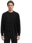 Cardigan MARC O'POLO "aus weichem Schurwoll-Mix", Herren, Gr. S, schwarz,