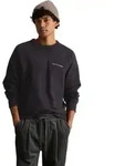 Sweatshirt MARC O'POLO DENIM "mit markanter Struktur", Herren, Gr. S, schwarz,