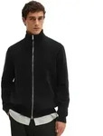 Cardigan MARC O'POLO "aus Bio-Baumwoll-Schuwoll-Mix", Herren, Gr. S, schwarz,